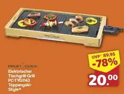 Famila Nord West PROFI COOK Elektrischer Tischgrill-Grill PC-TYG1143 Teppanyaki-Style Angebot