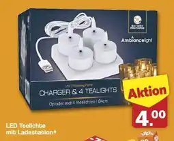 Famila Nord West Ambiance light LED Teelichte mit Ladestation Angebot
