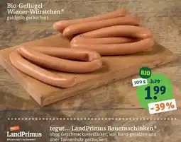 tegut Bio-Geflügel-Wiener-Würstchen Angebot