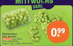 tegut Weintrauben hell, kernlos Angebot