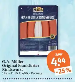 tegut G.A. Müller Original Frankfurter Rindswurst Angebot
