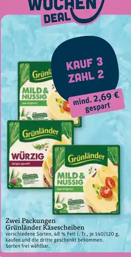 tegut Grünländer Käsescheiben Angebot