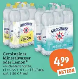 tegut Gerolsteiner Mineralwasser Angebot