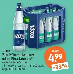 tegut Vilsa Bio-Mineralwasser Angebot