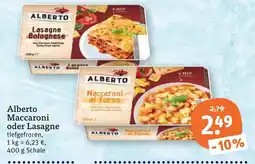 tegut Alberto Maccaroni oder Lasagne Angebot