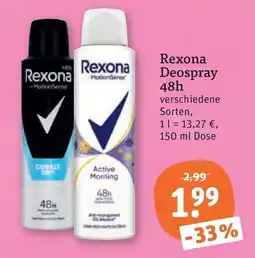 tegut Rexona Deospray Angebot