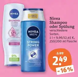 tegut Nivea Shampoo oder Spülung Angebot