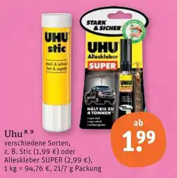 tegut Uhu Alleskleber SUPER Angebot