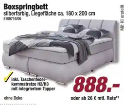 Poco Boxspringbett silberfarbig Angebot