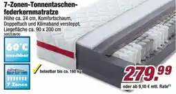 Poco 7-Zonen-Tonnentaschen-federkernmatratze Angebot