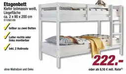 Poco Etagenbett Kiefer teilmassiv weiß Angebot
