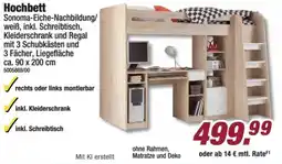 Poco Hochbett Sonoma-Eiche-Nachbildung Angebot