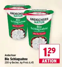 Wasgau Andechser Bio Schlagsahne Angebot