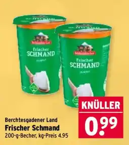 Wasgau Berchtesgadener Land Frischer Schmand Angebot