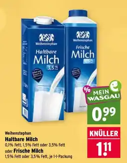Wasgau Weihenstephan Haltbare Milch Angebot