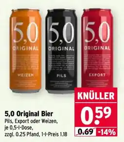 Wasgau 5,0 Original Bier Angebot