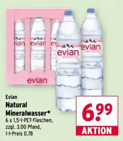 Wasgau Evian Natural Mineralwasser Angebot
