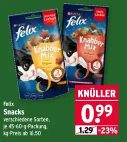 Wasgau Felix Snacks Angebot