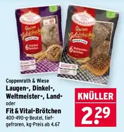 Wasgau Coppenrath & Wiese Laugen-, Dinkel-, Weltmeister-, Land- oder Fit & Vital-Brötchen Angebot