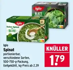 Wasgau Iglo Spinat Angebot