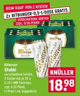 Wasgau Bitburger Stubbi Angebot