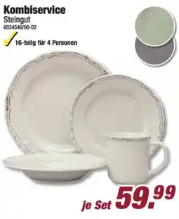 Poco Kombiservice Steingut Angebot