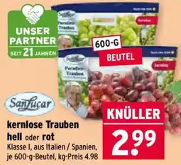 Wasgau SanLucar kernlose Trauben Angebot