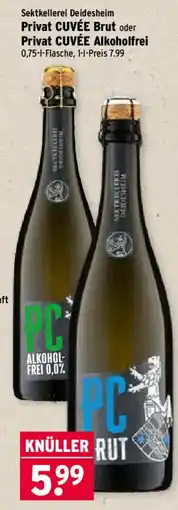 Wasgau Sektellerei Deidesheim Privat CUVÉE Brut oder Privat CUVÉE Alkoholfrei Angebot