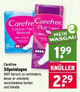 Wasgau Carefree Slipeinlagen Angebot
