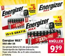 Wasgau Energizer MAX* AAA oder AA Angebot