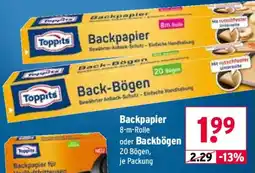 Wasgau Toppits Backpapier Angebot