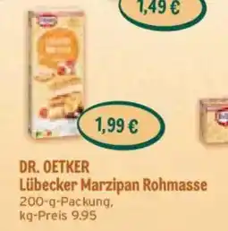 Wasgau DR. OETKER Lübecker Marzipan Rohmasse Angebot