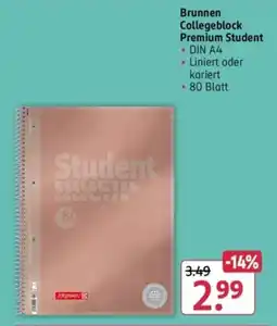 Rossmann Brunnen Collegeblock Premium Student Angebot