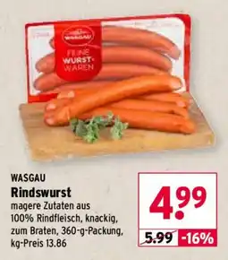 Wasgau WASGAU Rindswurst Angebot