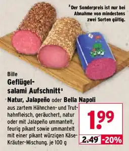Wasgau Bille Geflügelsalami Aufschnitt Angebot