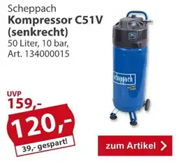 Sonderpreis Baumarkt Scheppach Kompressor C51V (senkrecht) Angebot