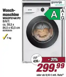 Poco gorenje Waschmaschine Angebot