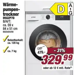 Poco Wärmepumpentrockner D5G2P7D Angebot