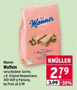 Wasgau Manner Waffeln Angebot