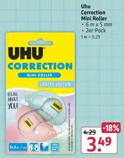 Rossmann Uhu Correction Mini Roller Angebot