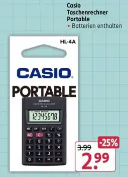 Rossmann Casio Taschenrechner Portable Angebot