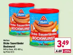 Wasgau Metten Dicke Sauerländer Bockwurst Angebot