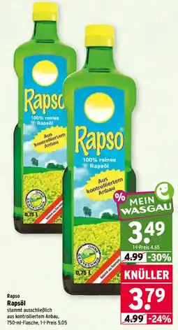 Wasgau Rapso Rapsöl Angebot