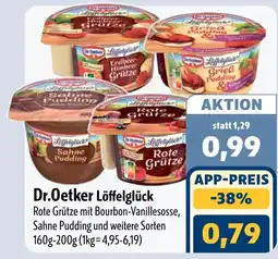 Aktiv Irma Dr.Oetker Löffelglück Rote Grütze mit Bourbon-Vanillesoße, Sahne Pudding und weitere Sorten Angebot