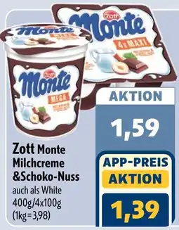 Aktiv Irma Zott Monte Milchcreme &Schoko-Nuss Angebot