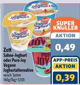 Aktiv Irma Zott Sahne-Joghurt oder Pure Joy Vegane Joghurtalternative Angebot
