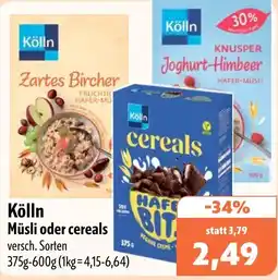 Aktiv Irma Kölln Müslis oder cereals Angebot