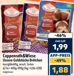 Aktiv Irma Coppenrath&Wiese Unsere Goldstücke Brötchen Angebot