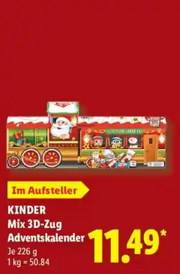 Lidl KINDER Mix 3D-Zug Adventskalender Angebot