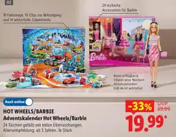 Lidl HOT WHEELS/BARBIE Adventskalender Hot Wheels/Barbie Angebot